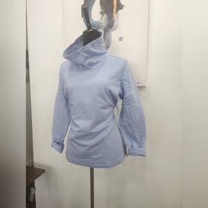 KATEN SCOTT SPORT, NWT, size Med, LIGHT BLUE COWL NECK TURTLENECK